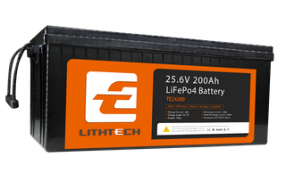 Lithtech TE24200 Deep Cycle 24V 200Ah LiFePo4 Battery Pack Lithium Ion Iron Rechargeable Battery