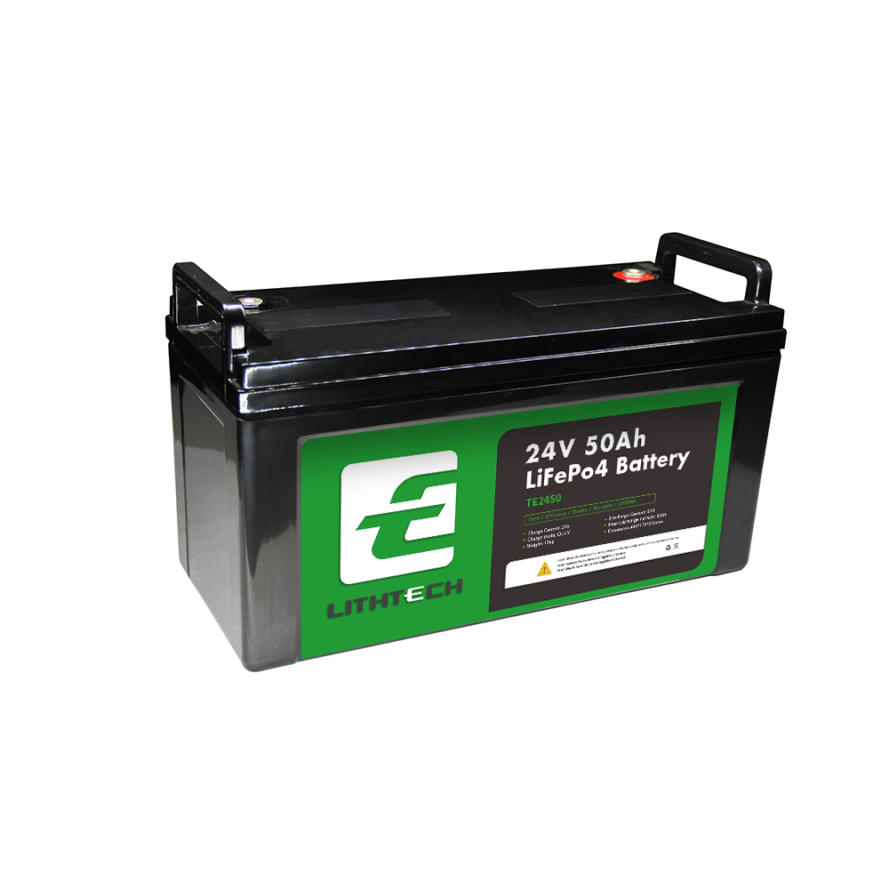 24V 50Ah LiFePO4 Deep Cycle Rechargeable Battery